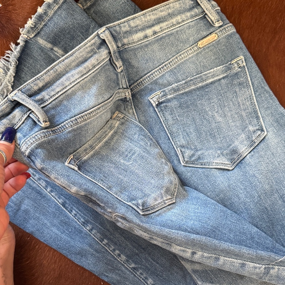 KanCan Blue Super Flare & Wide Leg Jeans - Picture 2 of 5